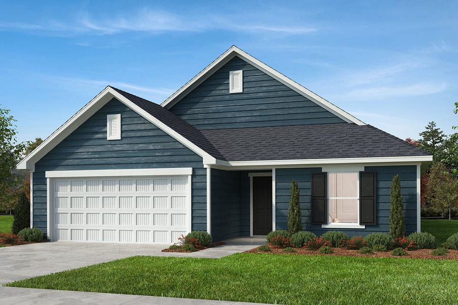 Representative exterior photo of a completed home built from the Plan 2074 by KB Home in Freeman Farms, Youngsville, NC (Image 8).