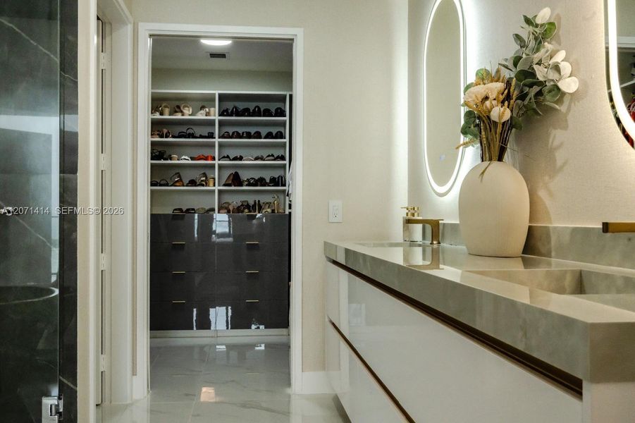 Furnished interior view inside a new home in , Miami (Image 30).