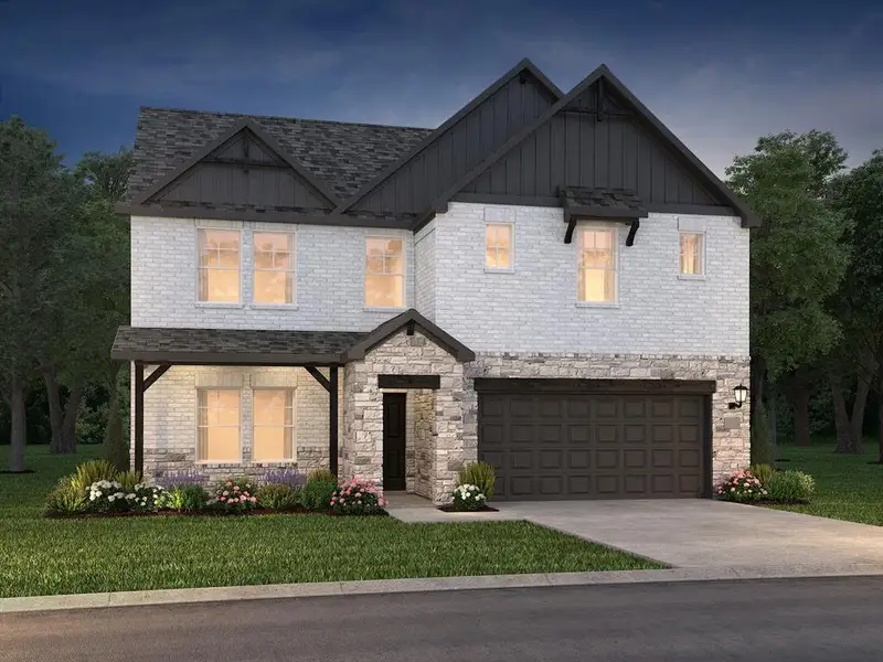 Front exterior of a new home in Windmore, Princeton, TX, highlighting curb appeal (Image 1). Front exterior of a new home in Windmore, Princeton, TX, highlighting curb appeal (Image 1).