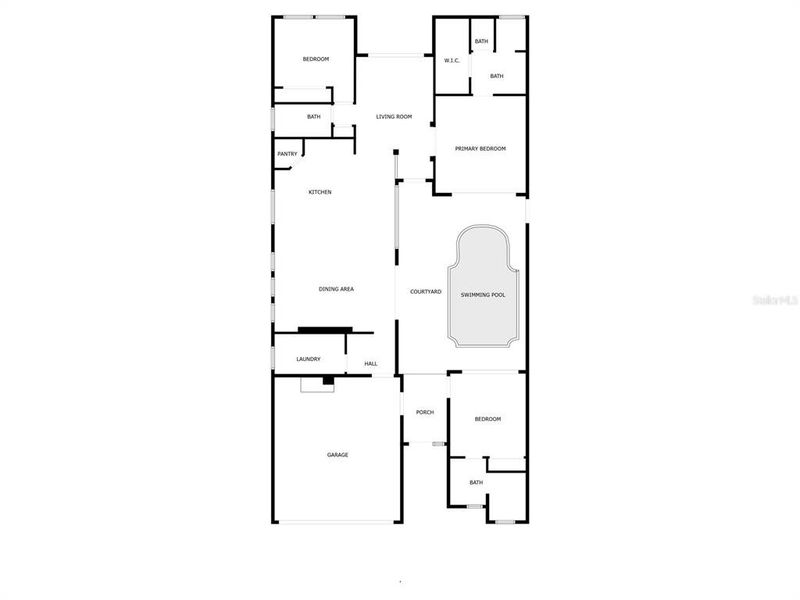 2D floor plan layout of this home in Hampton Green at Providence, Davenport, FL (Image 5).