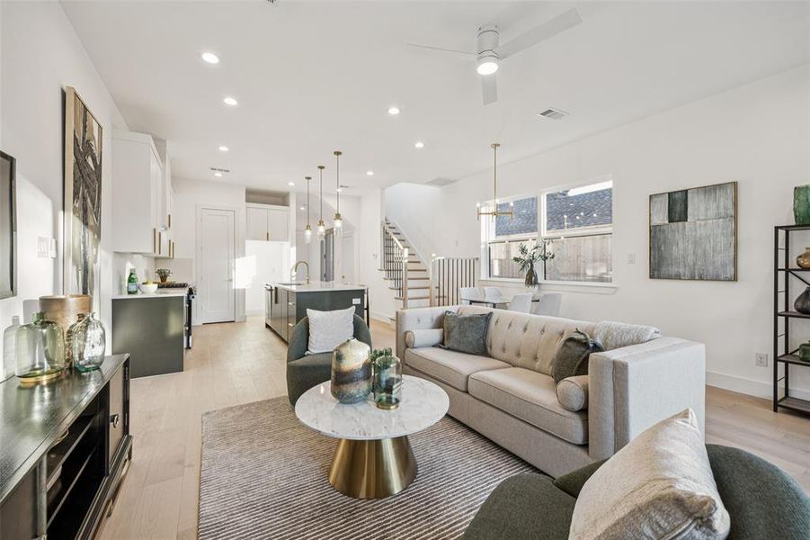 Furnished interior view inside a new home in , Dallas (Image 14).