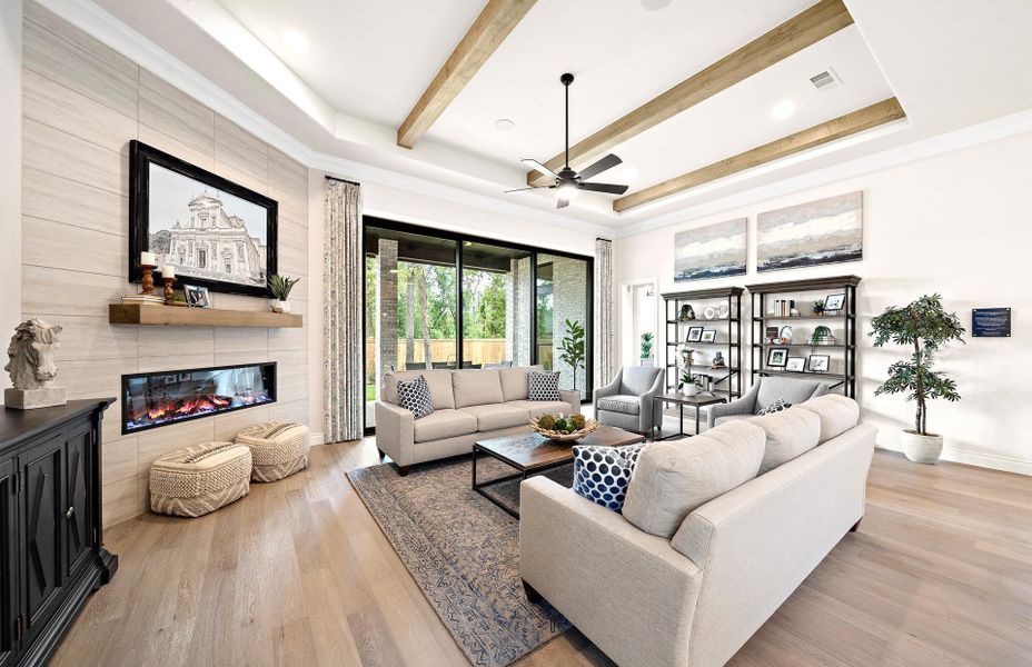 Furnished interior view inside a new home in The Highlands 55′, Porter (Image 23). Furnished interior view inside a new home in The Highlands 55′, Porter (Image 23).