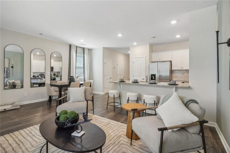 Furnished interior view inside a new home in , Atlanta (Image 9).