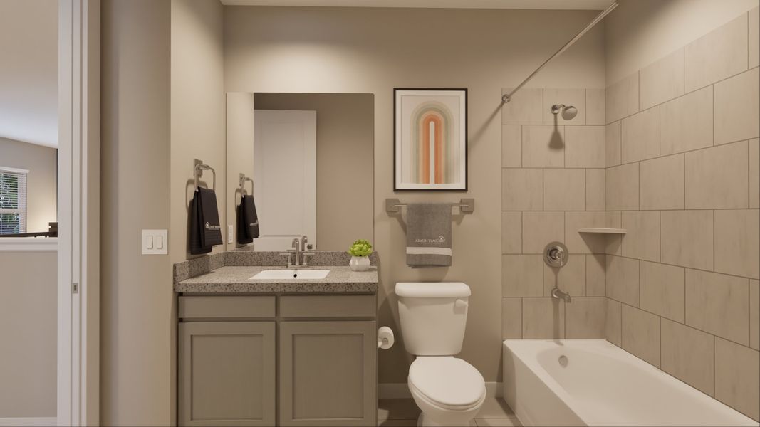 Representative furnished interior of a home built from the Wimberly by Tricoast Homes in La Segarra 40', Brookshire (Image 6). Representative furnished interior of a home built from the Wimberly by Tricoast Homes in La Segarra 40', Brookshire (Image 6).