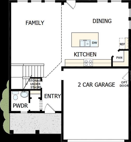 2D floor plan layout of this home in Discover - Select, Charleston, SC (Image 3).