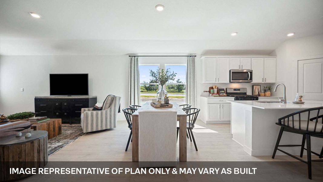 Furnished interior view inside a new home in Trails at Wildhorse, Austin (Image 8).