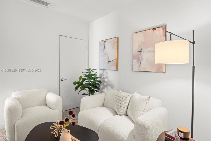 Furnished interior view inside a new home in , Miami (Image 19).