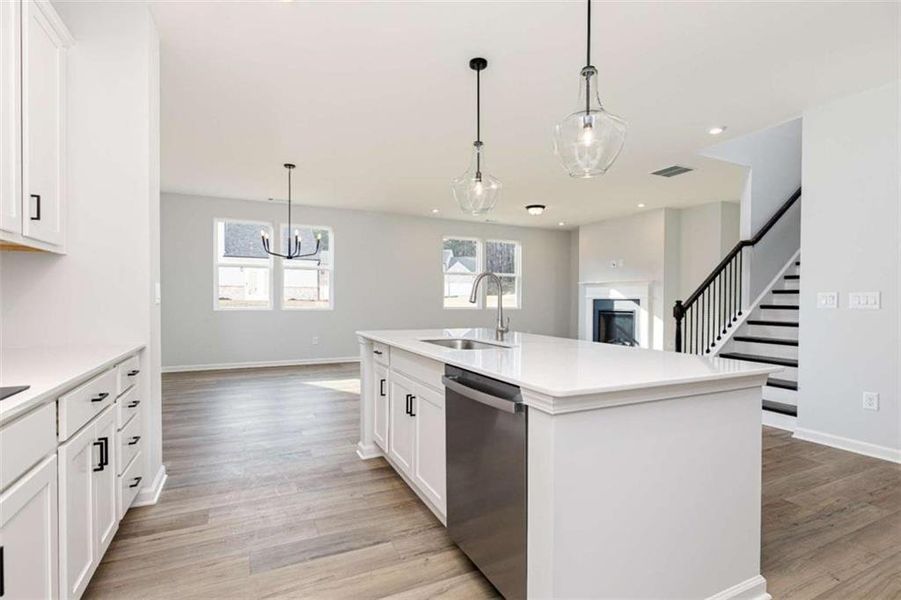 Furnished interior view inside a new home in River Oaks, Locust Grove (Image 10).