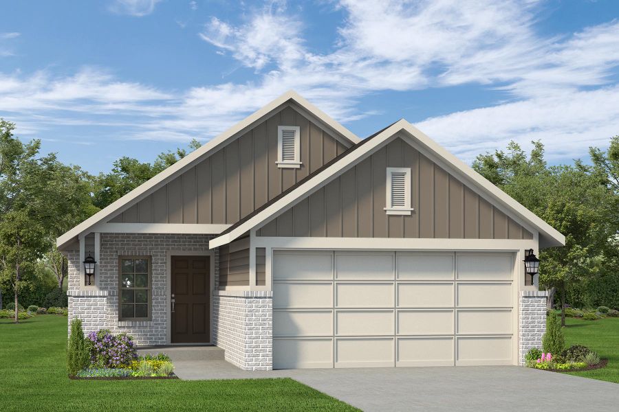 Representative exterior photo of a completed home built from the Williamson by Autograph Homes in Aldeana - Tejas Collection, Bonney, TX (Image 1). Representative exterior photo of a completed home built from the Williamson by Autograph Homes in Aldeana - Tejas Collection, Bonney, TX (Image 1).