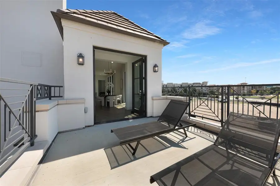 Exterior details and patio area of a home in The Corvalla, Frisco (Image 20). Exterior details and patio area of a home in The Corvalla, Frisco (Image 20).