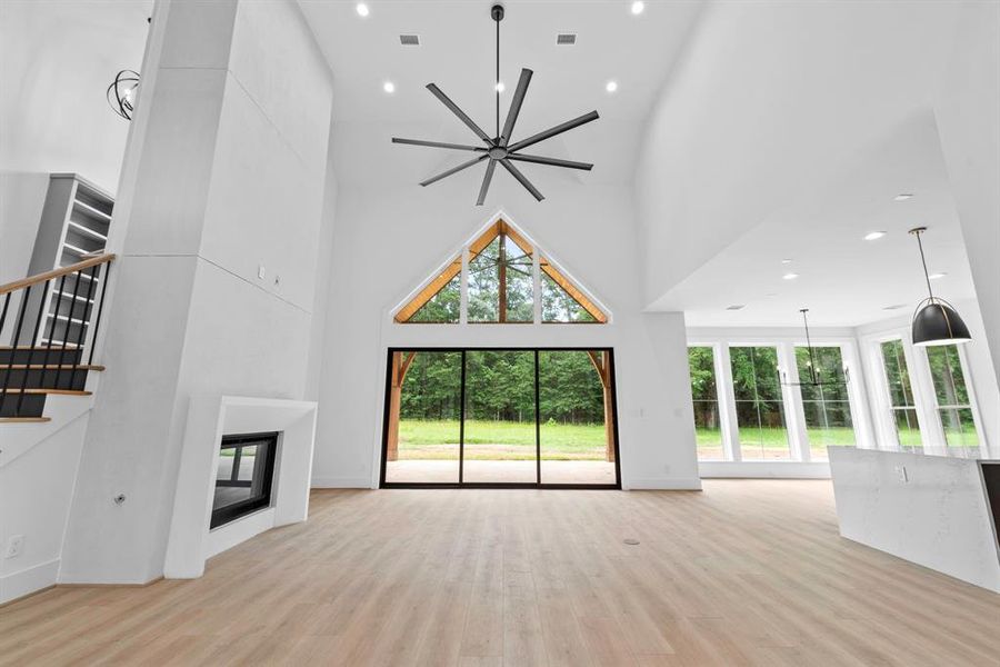 Living room/kitchen open concept.