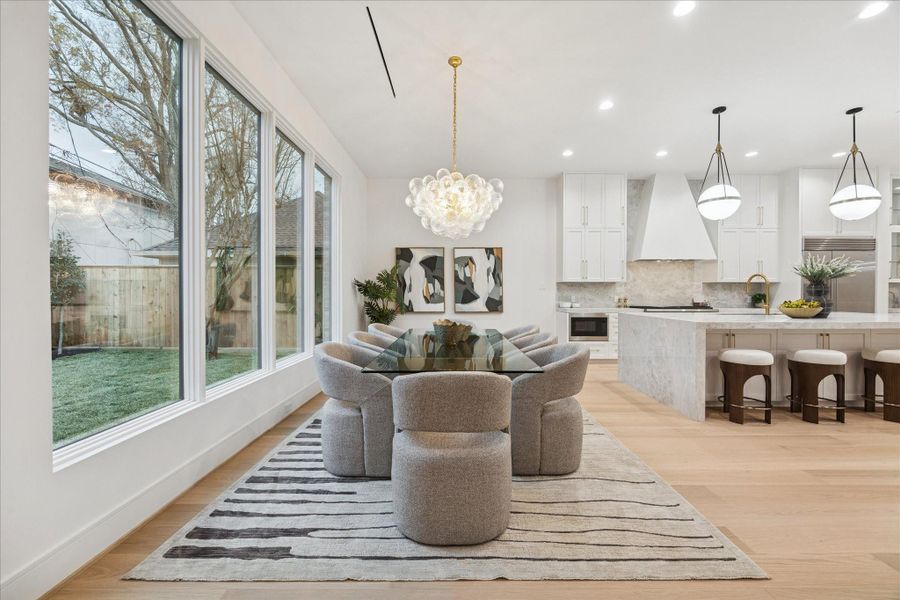 Furnished interior view inside a new home in , West University Place (Image 8).