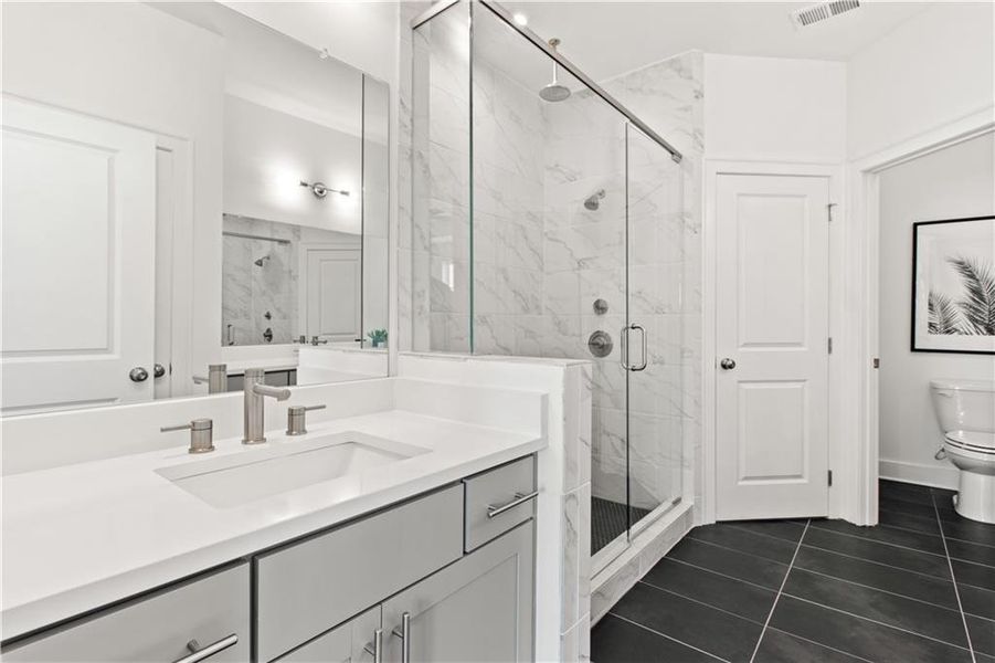 Furnished interior view inside a new home in Easton, Atlanta (Image 15). Furnished interior view inside a new home in Easton, Atlanta (Image 15).