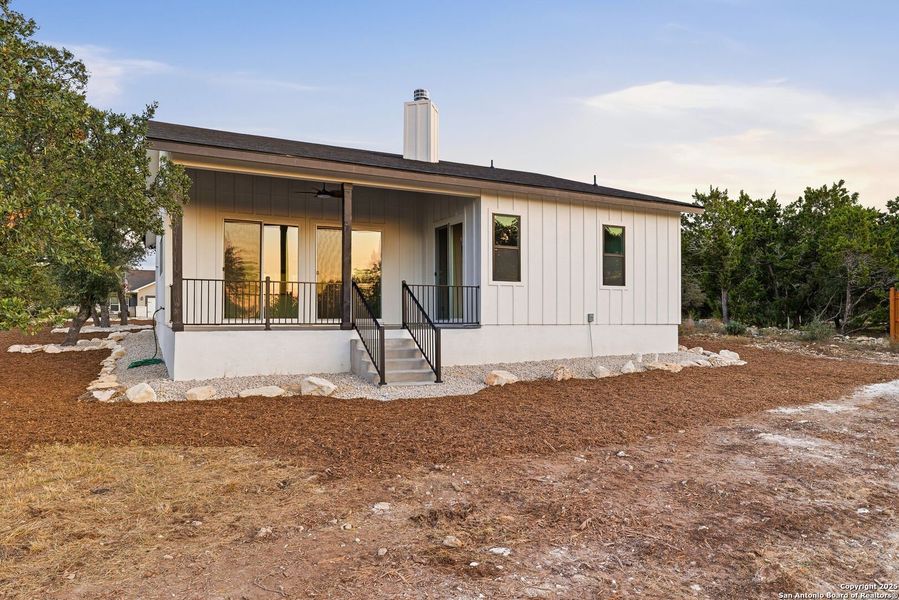 Exterior details and patio area of a home in , Fischer (Image 23).