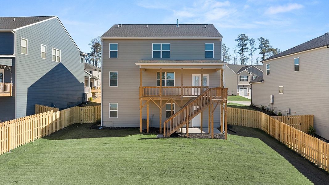 Exterior details and patio area of a home in Southwind Village, Evans (Image 3). Exterior details and patio area of a home in Southwind Village, Evans (Image 3).