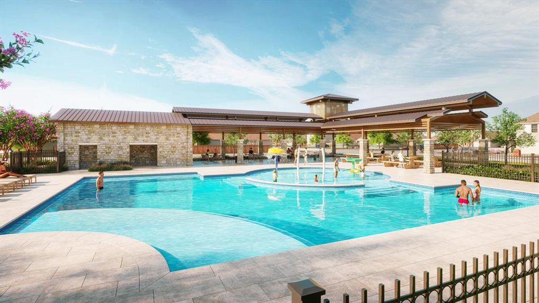 Trinity Ranch swimming pool and splash pad