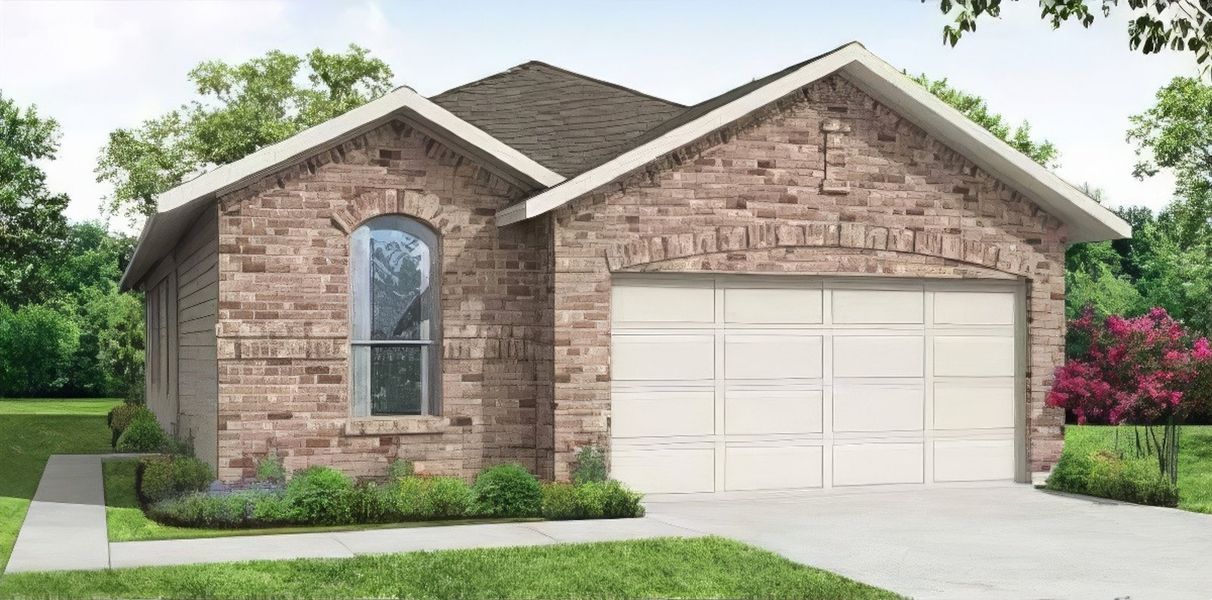 Representative exterior photo of a completed home built from the Birch by Impression Homes in Belmont, Aubrey, TX (Image 2). Representative exterior photo of a completed home built from the Birch by Impression Homes in Belmont, Aubrey, TX (Image 2).