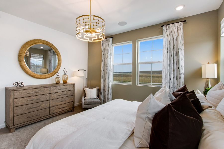 Furnished interior view inside a new home in Candelas Townhomes, Arvada (Image 15). Furnished interior view inside a new home in Candelas Townhomes, Arvada (Image 15).
