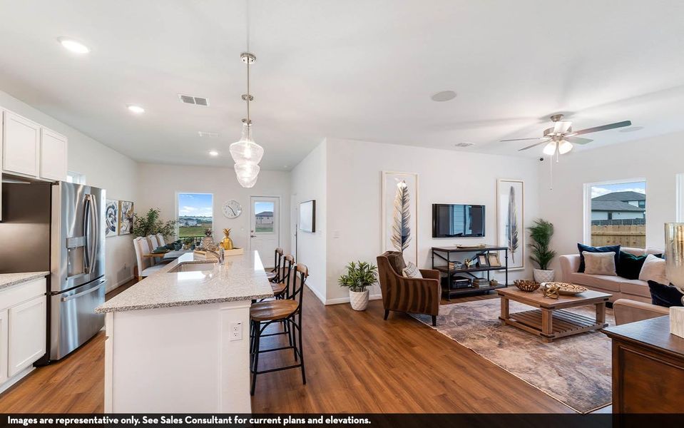 Furnished interior view inside a new home in Sweetgrass Village, Crosby (Image 5).