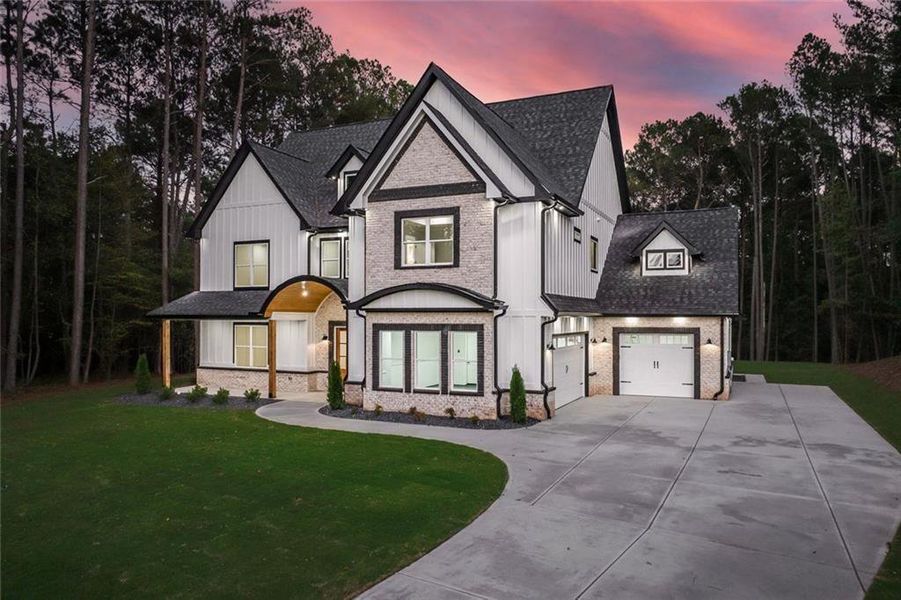 Front exterior of a new home in , Winder, GA, highlighting curb appeal (Image 34).