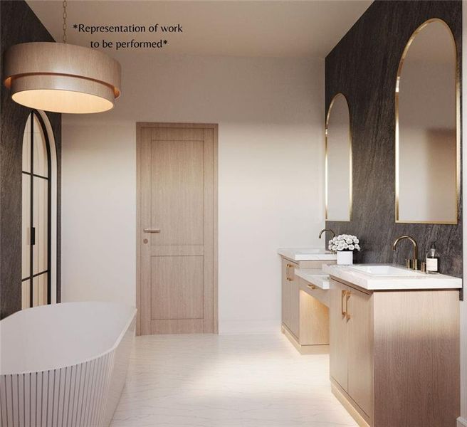 Furnished interior view inside a new home in , Alpharetta (Image 6).