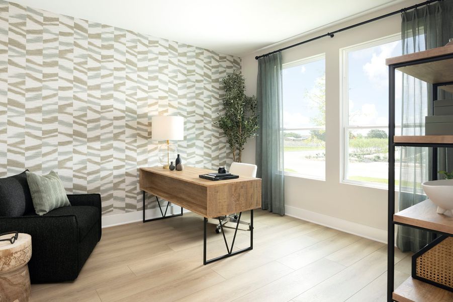 Representative furnished interior of a home built from the 3554 by Risewell Homes in Parkton Square, Kyle (Image 18).