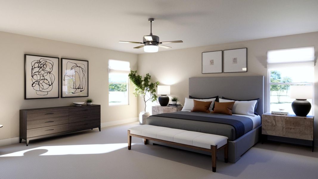 Representative furnished interior of a home built from the Palm by Risewell Homes in Cypress Bluff, Groveland (Image 5).