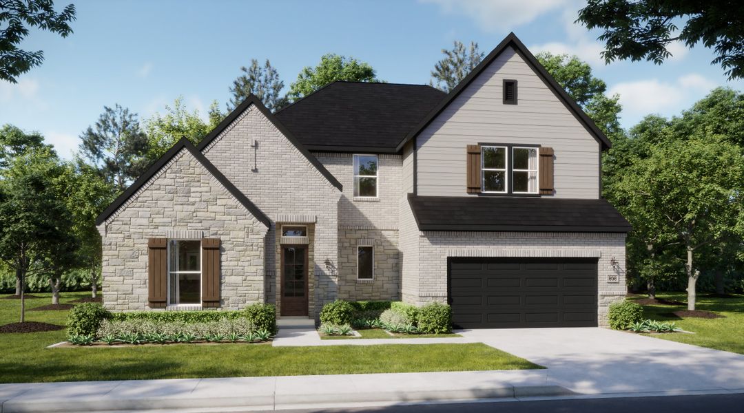 Representative exterior photo of a completed home built from the Meridian by Risewell Homes in Myrtle Creek, Waxahachie, TX (Image 3).