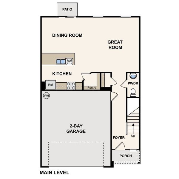 2D floor plan layout for the Berkshire by Century Complete in Fiddlers Green, Winston-Salem, NC (Image 3).
