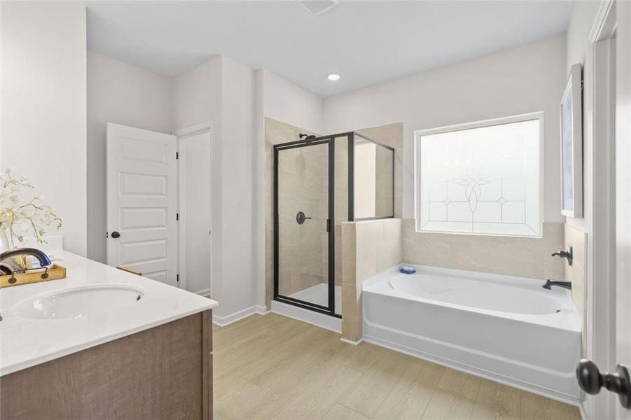 Furnished interior view inside a new home in Summerfield Place, Carrollton (Image 31). Furnished interior view inside a new home in Summerfield Place, Carrollton (Image 31).