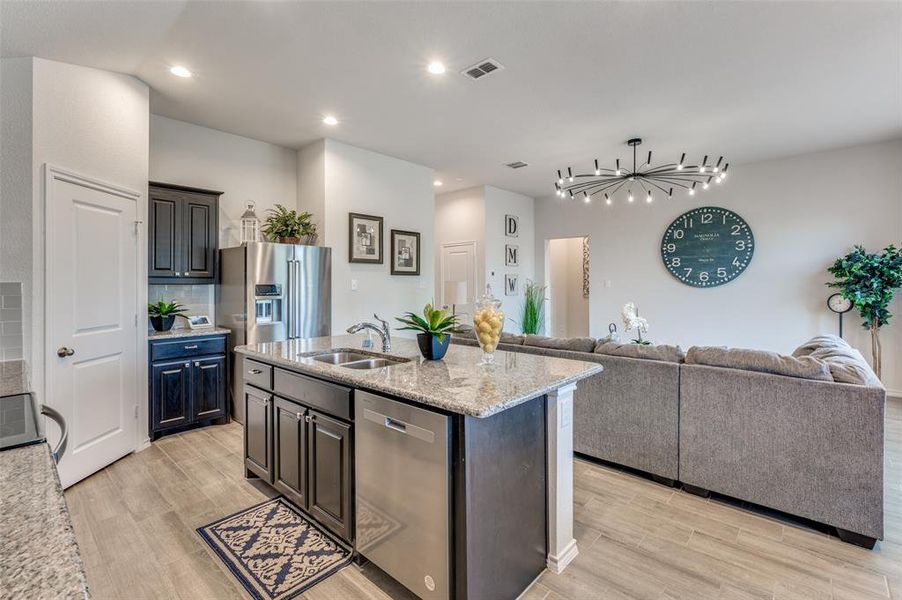 Furnished interior in a model home at Brookville Ranch in Fort Worth (Image 24).