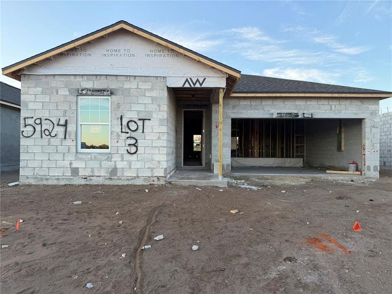 In-progress construction of a new home in Berry Bay, Wimauma, FL (Image 3).