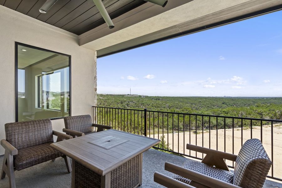 Exterior details and patio area of a home in Milky Way at River Place, Austin (Image 28). Exterior details and patio area of a home in Milky Way at River Place, Austin (Image 28).