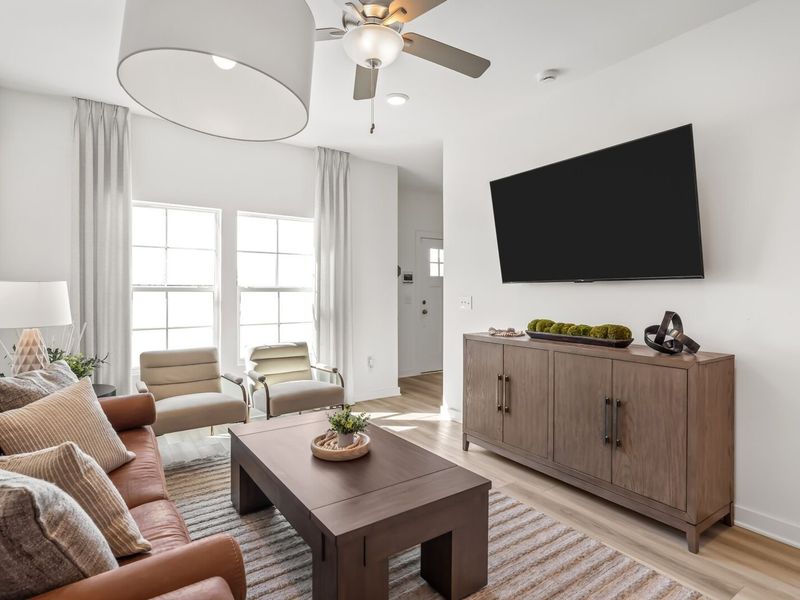 Furnished interior view inside a new home in The Towns at Red River, Gallatin (Image 12). Furnished interior view inside a new home in The Towns at Red River, Gallatin (Image 12).