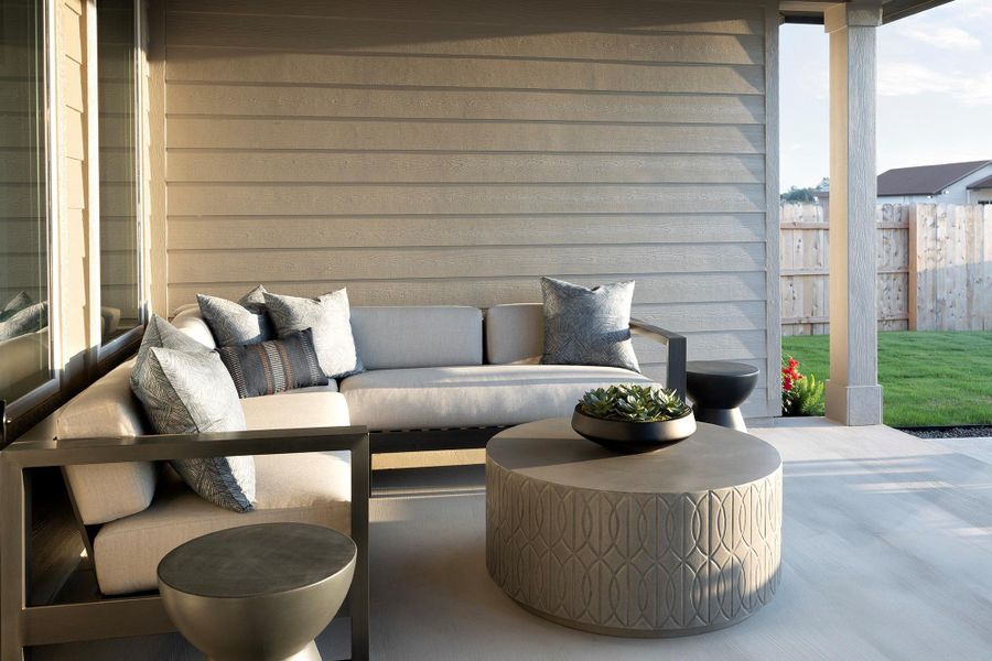Exterior details and patio area of a home in Parkton Square, Kyle (Image 2). Exterior details and patio area of a home in Parkton Square, Kyle (Image 2).