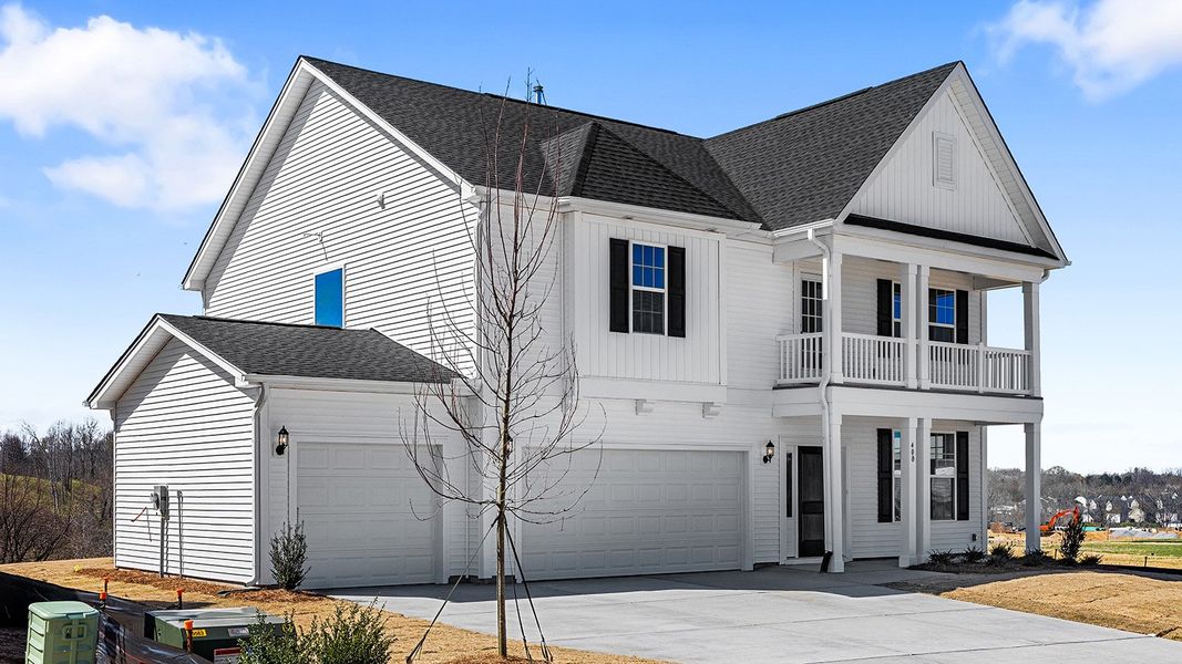 Front exterior of a new home in Fieldstone, Lexington, NC, highlighting curb appeal (Image 27).