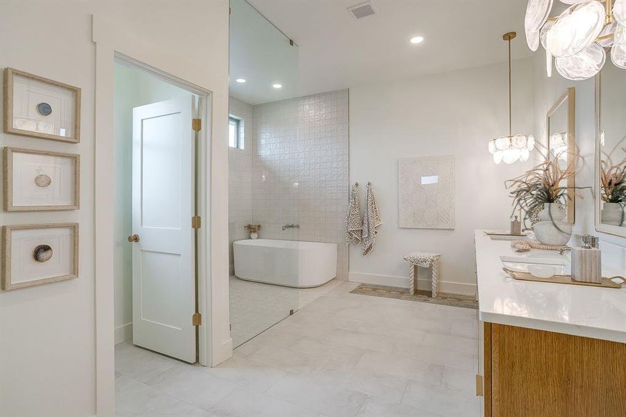 Furnished interior view inside a new home in , Burleson (Image 29).