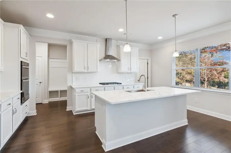 Furnished interior view inside a new home in , Flowery Branch (Image 3). Furnished interior view inside a new home in , Flowery Branch (Image 3).
