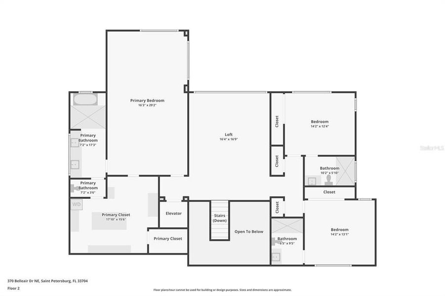 2D floor plan layout of this home in , St. Petersburg, FL (Image 34).