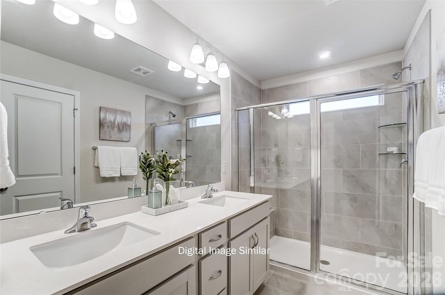 Furnished interior view inside a new home in Bailey Run, Charlotte (Image 26).