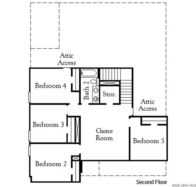 2D floor plan layout of this home in Hickory Ridge, Elmendorf, TX (Image 4).