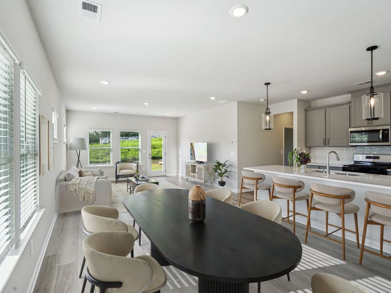 Furnished interior view inside a new home in Hemingway - Reserve Series, Cumming (Image 3). Furnished interior view inside a new home in Hemingway - Reserve Series, Cumming (Image 3).