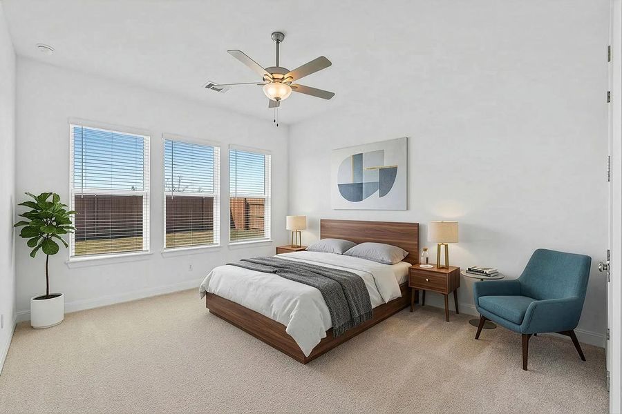Furnished interior view inside a new home in The Colony - 50', Bastrop (Image 13).