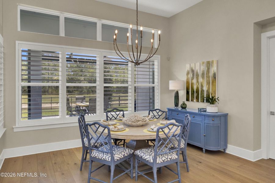 Furnished interior view inside a new home in Nocatee, Ponte Vedra (Image 15). Furnished interior view inside a new home in Nocatee, Ponte Vedra (Image 15).