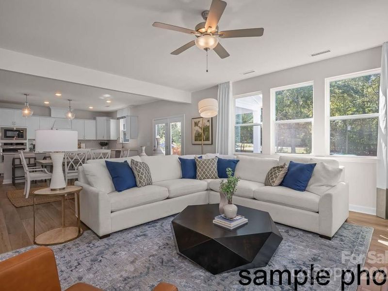 Furnished interior view inside a new home in Enclave at Belmont, Belmont (Image 7). Furnished interior view inside a new home in Enclave at Belmont, Belmont (Image 7).