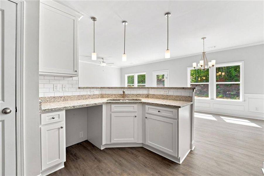 Furnished interior view inside a new home in , Gray (Image 6).