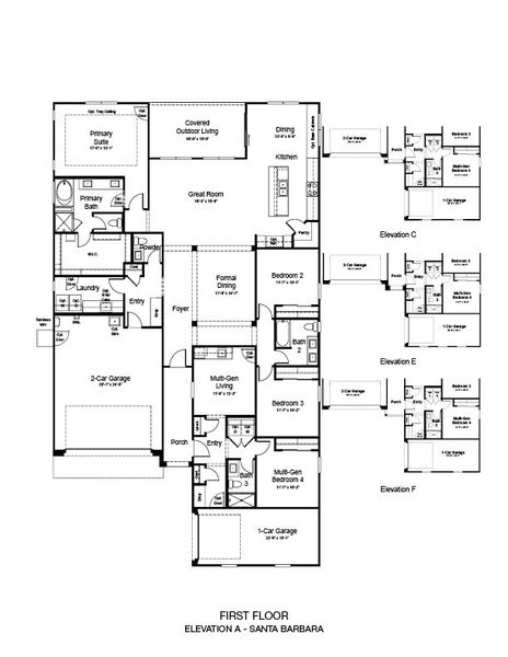 2D floor plan layout of this home in Artisan at Asante, Surprise, AZ (Image 4).