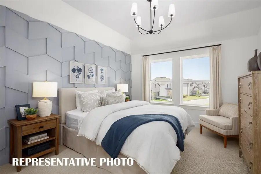 You'll find nicely sized secondary bedrooms in our Camille plan. REPRESENTATIVE PHOTO