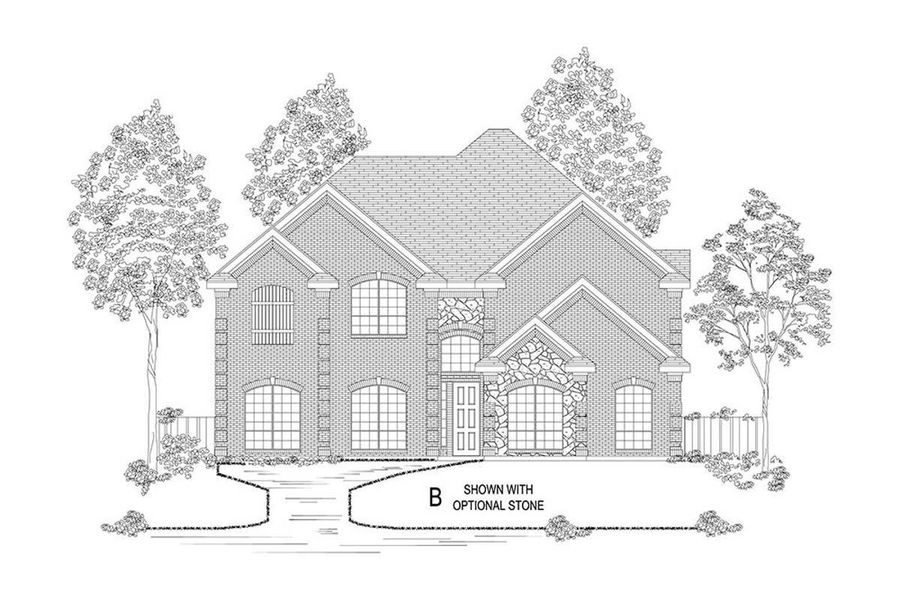 Representative rendering of the exterior for the Bellacrest FSW (w/Media) by First Texas Homes (Image 3). Representative rendering of the exterior for the Bellacrest FSW (w/Media) by First Texas Homes (Image 3).