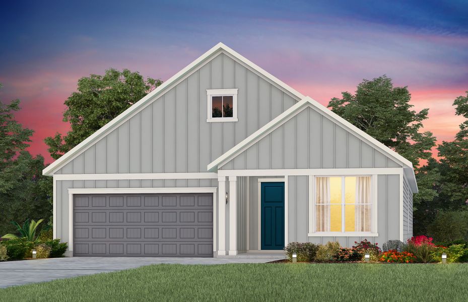 Front exterior of a new home in Sun City Hilton Head, Bluffton, SC, highlighting curb appeal (Image 15).